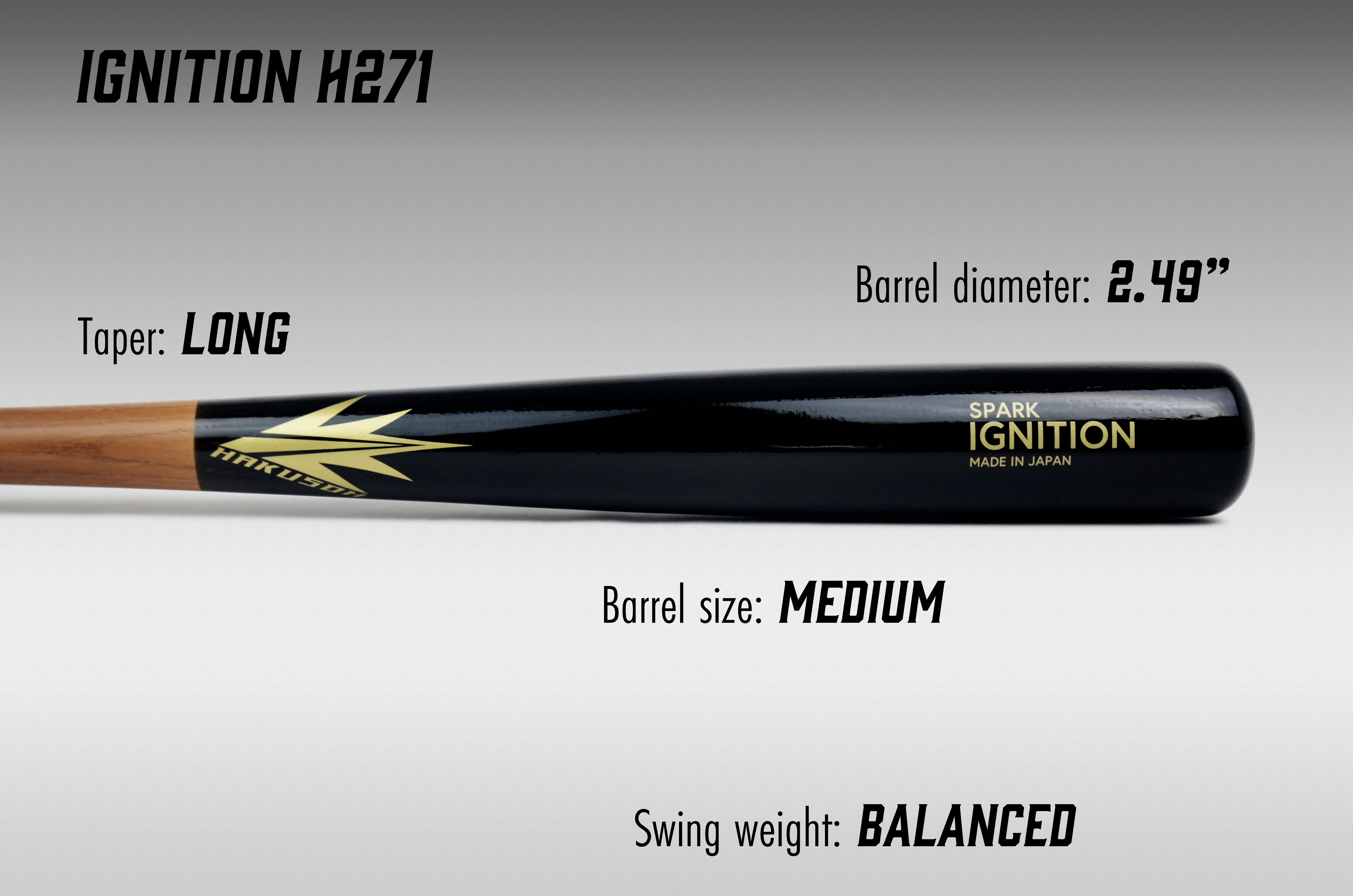 Spark Ignition H271 Yachi Wood Bat – HAKUSOH BAT